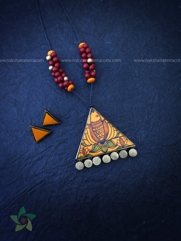 Simple terracotta jewellery set