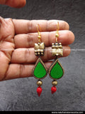 Terracotta teardrop earring