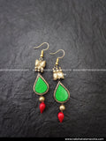Terracotta teardrop earring