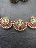 Aarvitha- golden terracotto necklace set