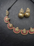 Aarvitha- golden terracotto necklace set