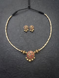 Thangamalar 4- golden terracotto necklace set (Copy)