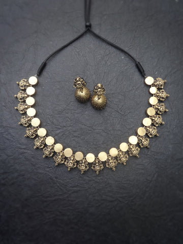 vallikodi- golden terracotto necklace set