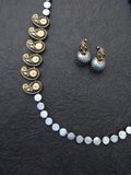Vanmukil- golden terracotto necklace set