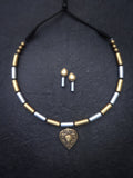 Makizhini- golden terracotto necklace set