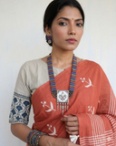 Fleur-de-lis terracotta necklace