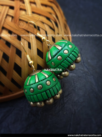 Terracotta hook jumka