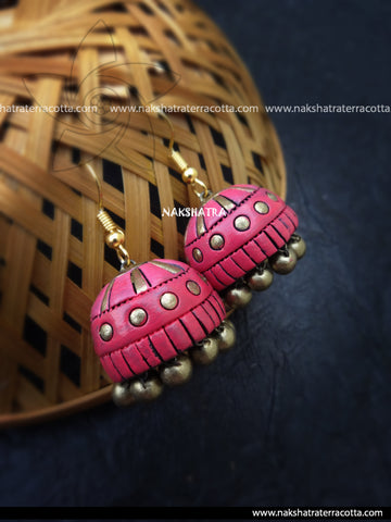 Terracotta hook jumka