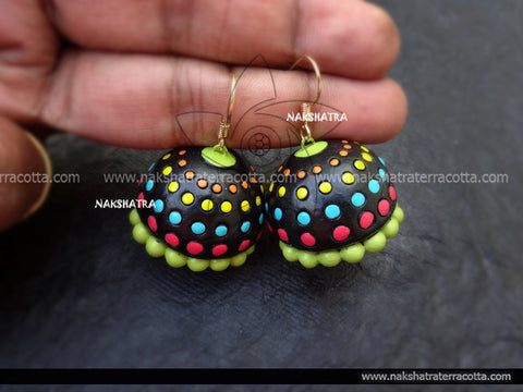 Multi colour earring
