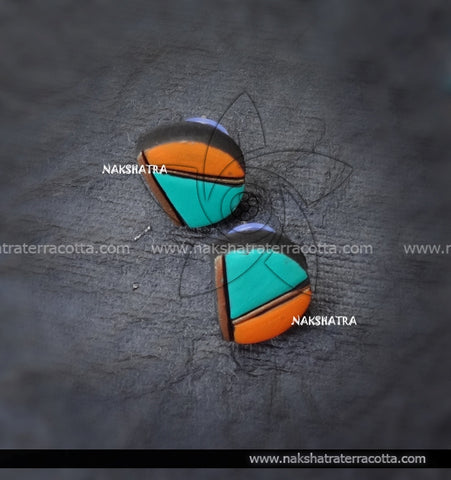 Teal Terracotta Stud