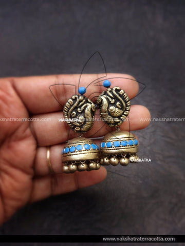 Swarnamayil jhumka blue