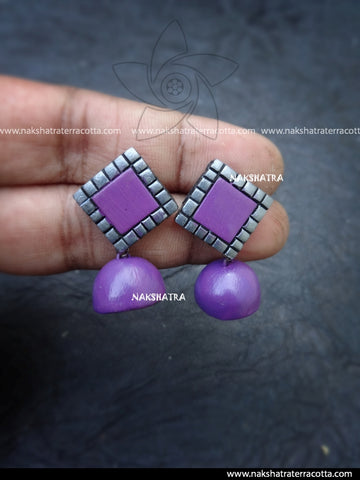 Purple small jhumka