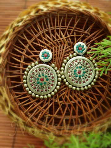 Terracotta Antique gold Earring