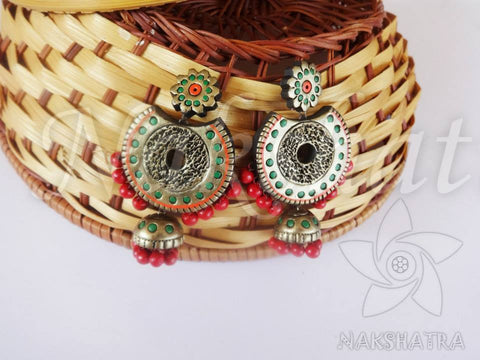 Terracotta Studed danglers