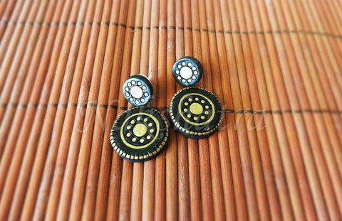 Terracotta Studed danglers