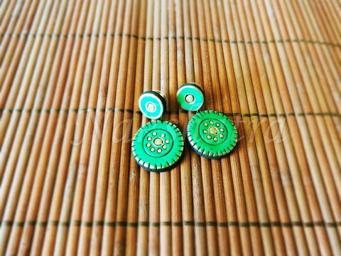 Terracotta Studed danglers