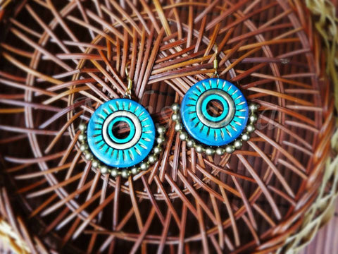 Terracotta hook drop danglers