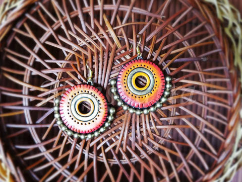 Terracotta hook drop danglers