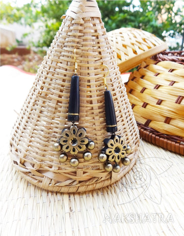 Terracotta hook drop earring