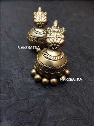 Terracotta Jhumkas Antique lakshmi 1