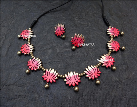 Terracotta Necklace Little Lotus Choker